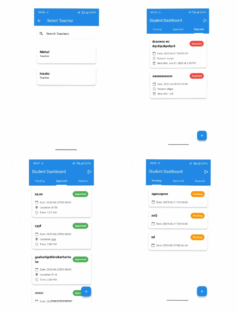 College Appointment Management App